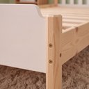 Ver imagem 5 de Cama Solteiro Arredus em Madeira Maciça e MDF Branco e Natural