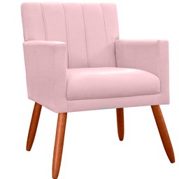 Kit 2 Poltrona Decorativa Miami Rosê para Sala de Estar Recepção - 2