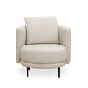 Ver imagem 2 de Poltrona Decorativa Leroy Fixa Moderna em Couro