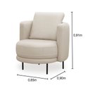 Ver imagem 3 de Poltrona Decorativa Leroy Fixa Moderna em Couro