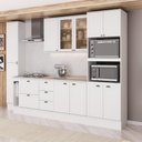Ver imagem 1 de Cozinha Completa com Balcão Milla Mia Vita 11 Portas 5 Gavetas MDF Branco Móveis Carraro