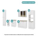 Ver imagem 3 de Cozinha Completa com Balcão Milla Mia Vita 11 Portas 5 Gavetas MDF Branco Móveis Carraro