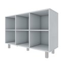 Ver imagem 6 de Comoda Infantil Mini Guarda Brinquedos Colmeia 6 Nichos Branco