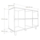 Ver imagem 2 de Comoda Infantil Mini Guarda Brinquedos Colmeia 6 Nichos Branco