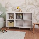 Ver imagem 4 de Comoda Infantil Mini Guarda Brinquedos Colmeia 6 Nichos Branco