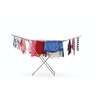 Varal De Alumínio Retrátil De Chão Com Abas Secar Roupas Ajustável Pé Seca Nápoles - 4