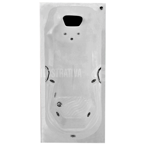 Banheira Retangular Ágata COMPLETA com hidro em acrílico  220V