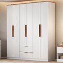 Ver imagem 2 de Guarda Roupa Casal 6 Portas Milan Carraro Branco