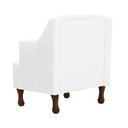 Ver imagem 4 de Poltrona Decorativa Pés Luis XV Gênises Encosto Capitonê Suede Branco Carolina Moveis
