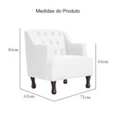 Ver imagem 6 de Poltrona Decorativa Pés Luis XV Gênises Encosto Capitonê Suede Branco Carolina Moveis