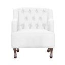 Ver imagem 3 de Poltrona Decorativa Pés Luis XV Gênises Encosto Capitonê Suede Branco Carolina Moveis