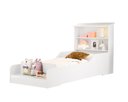Ver imagem 4 de Cama Casinha Liz Infantil Juvenil Branco de Mdf com Prateleiras e Proteção Lateral