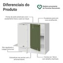 Ver imagem 3 de Balcão de Canto 1 Porta (sem Tampo) Branco/Verde Vik Madesa