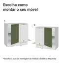 Ver imagem 4 de Balcão de Canto 1 Porta (sem Tampo) Branco/Verde Vik Madesa