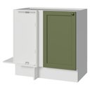 Ver imagem 1 de Balcão de Canto 1 Porta (sem Tampo) Branco/Verde Vik Madesa