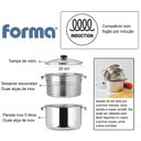 Ver imagem 3 de Panela Espagueteira Inox Fogão Indução 5l Legumes no Vapor