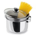 Ver imagem 2 de Panela Espagueteira Inox Fogão Indução 5l Legumes no Vapor