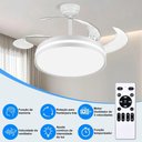 Ver imagem 3 de Ventilador de Teto com Luz 106cm 3 Pás Branco 110-220V
