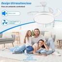 Ver imagem 6 de Ventilador de Teto com Luz 106cm 3 Pás Branco 110-220V