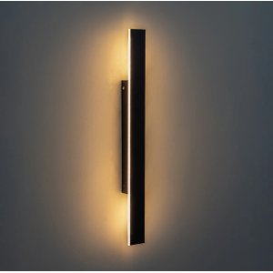 Arandela Led Barra 40w Preta 150cm Ip65 3000k Bivolt