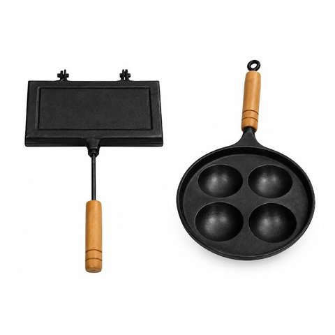 Kit Sanduicheira Fogão Dupla Misto Quente Frigideira 4 Ovos