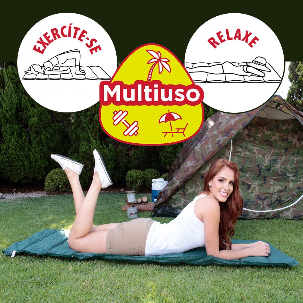 Kit 2 Colchonete Multiuso Casal Ginastica Yoga Exercício Academia Camping 190x130cm - Emcompre - 3