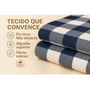 Ver imagem 3 de Toalha de Mesa Picnic 8 Lugares Algodão 1,40 x 2,50 m Azul Marinho Santa Sofia