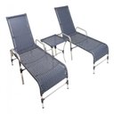Ver imagem 1 de Espreguiçadeiras E Mesa Confortável Para Piscina Azul Dark