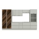 Ver imagem 2 de Cozinha Completa 7 Peças 100% MDF com Cristaleiras 2 Portas e Torre Quente 2 Fornos Fineze
