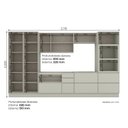 Ver imagem 3 de Cozinha Completa 7 Peças 100% MDF com Cristaleiras 2 Portas e Torre Quente 2 Fornos Fineze