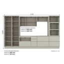 Ver imagem 3 de Cozinha Completa 7 Peças 100% MDF com Cristaleiras 2 Portas e Torre Quente 2 Fornos Fineze
