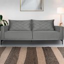 Ver imagem 2 de Sofa Living 3 Lugares Nori 220cm Veludo Deluxe 2938 Ezz 2938