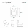 Assento Sanitário Poliéster Soft Close Quadra Branco para Vaso Deca com Ferragem Preta - 3