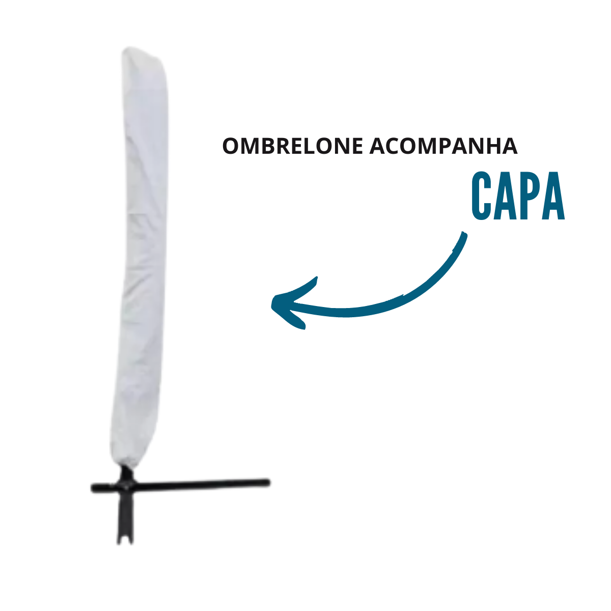 Ombrelone Suspenso 3,0m Alumínio com Capa Importway - 8