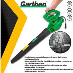 Soprador de Folhas Elétrico Gsf-2000 2000w 220v Garthen - 5