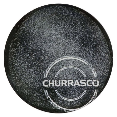 Kit 12 Pratos Rasos Churrasco Carbon Porcelana 25cm Tramontina Cozinha Servir