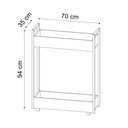 Ver imagem 5 de Fruteira Carrinho Multiuso Industrial 2 Prateleiras Manu M05 Branco - Inoviza