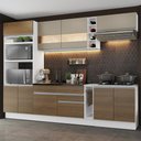 Ver imagem 3 de Armário de Cozinha Completa 290cm Branco/Rustic/Crema Vicenza Madesa 01