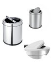 Ver imagem 1 de Lixeira Inox Basculante Banheiro Cozinha Pia Escritório Capacidade:12 Litros