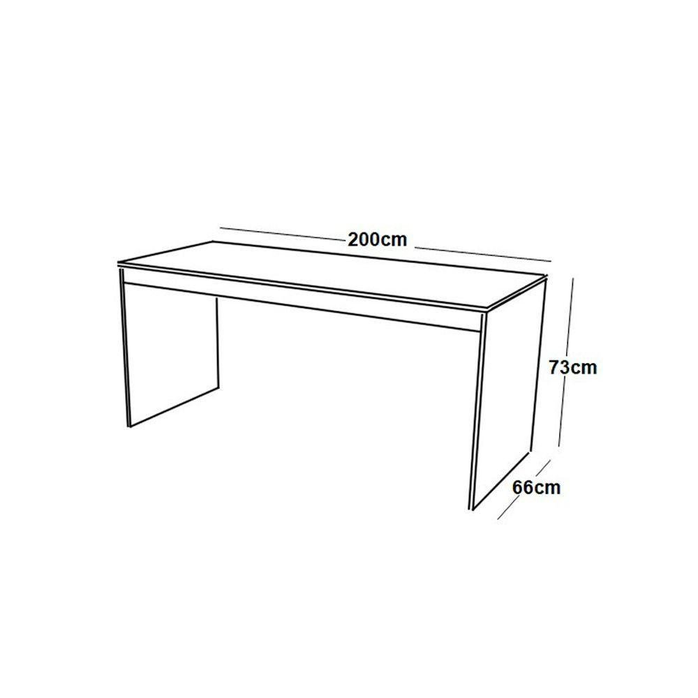 Mesa de Escritório 200x67 com Engrosso - 2