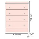Ver imagem 4 de Quarto de Bebê Doce Sonho com Cômoda 777 e Berço Simples Qmovi Rosa Acetinado