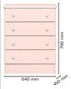 Ver imagem 4 de Quarto de Bebê Doce Sonho com Cômoda 777 e Berço Simples Qmovi Rosa Acetinado