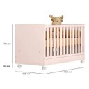 Ver imagem 3 de Quarto de Bebê Doce Sonho com Cômoda 777 e Berço Simples Qmovi Rosa Acetinado