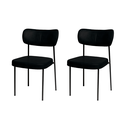 Ver imagem 1 de Cadeira Sala de Jantar Pés em Aço Verona Sintetico Ds Home: Sintético Preto