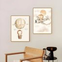 Ver imagem 2 de Kit 3 Quadros Decorativos Infantil Meu Mundo Selvagem Quarto Bebê 30x40 Moldura Madeira
