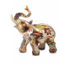 Ver imagem 2 de Elefante Decorativo Estampado 15cm - Arte Exclusiva e Sofisticação
