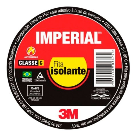 Kit 5 Fitas Isolante 18mm X 20m Imperial