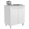 Balcão Cozinha Cooktop 5 Bocas 2 Portas Branco Lilies Móveis - 3