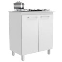 Ver imagem 3 de Balcão Cozinha Cooktop 5 Bocas 2 Portas Branco Lilies Móveis