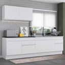 Ver imagem 3 de Armário de Cozinha Compacta 270cm com Rodapé Veneza Multimóveis V2111 Branco
